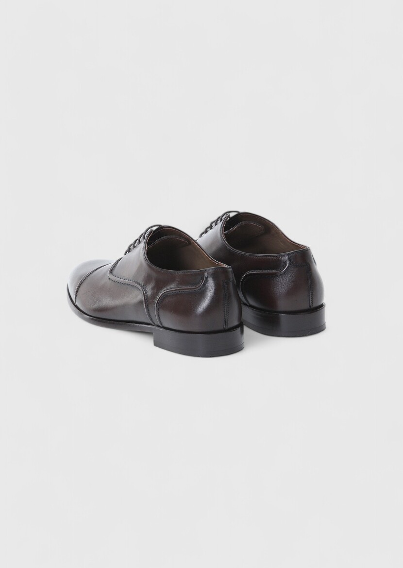 Brown Leather Classical Shoes - 4
