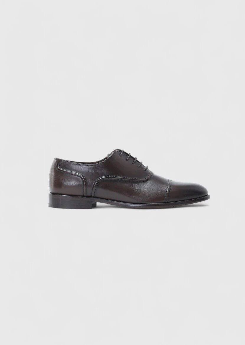 Brown Leather Classical Shoes - 1