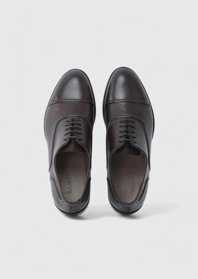 Brown Leather Classical Shoes - 6