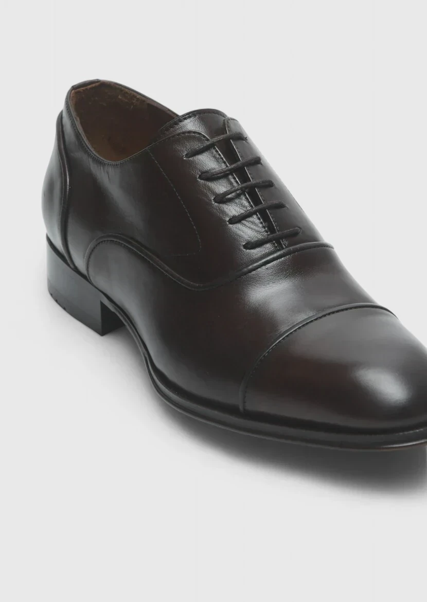 Brown Leather Classical Shoes - 2