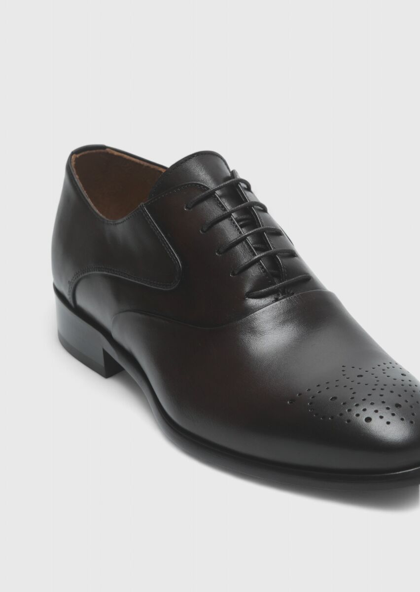 Brown Leather Classical Shoes - 2