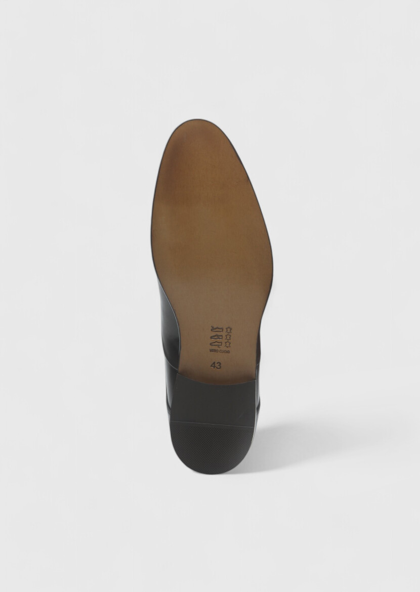 Brown Leather Classical Shoes - 4