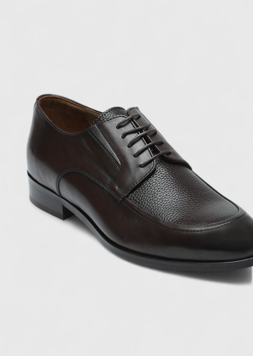 Brown Leather Classical Shoes - 2