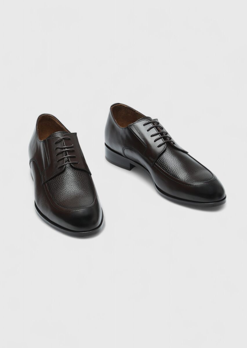 Brown Leather Classical Shoes - 3