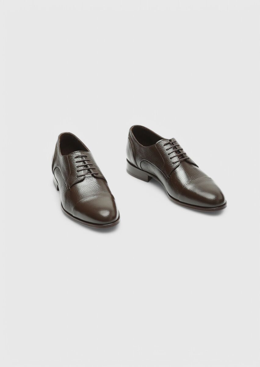 Brown Leather Classical Shoes - 3