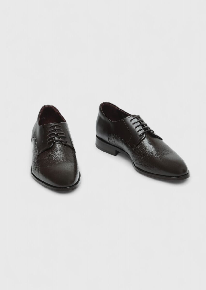 Brown Leather Classical Shoes - 3