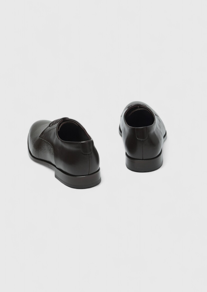 Brown Leather Classical Shoes - 5