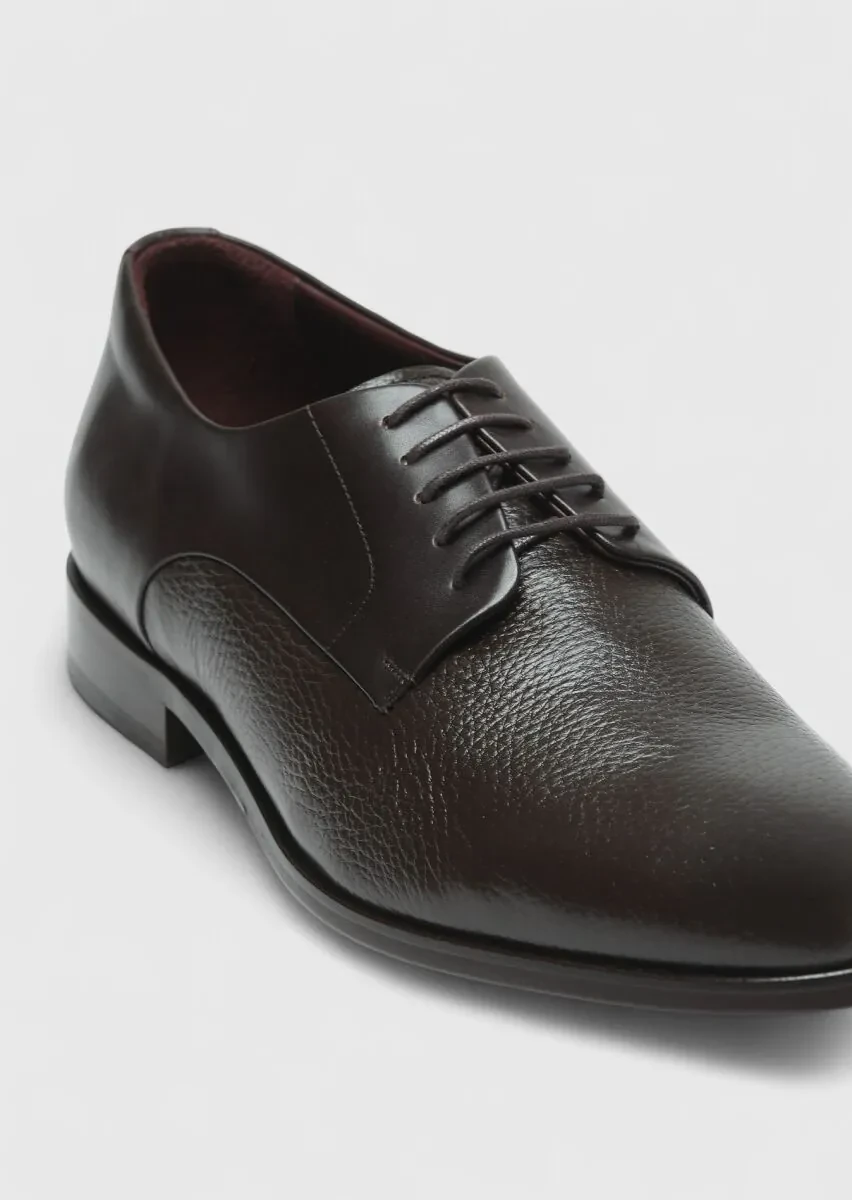Brown Leather Classical Shoes - 2