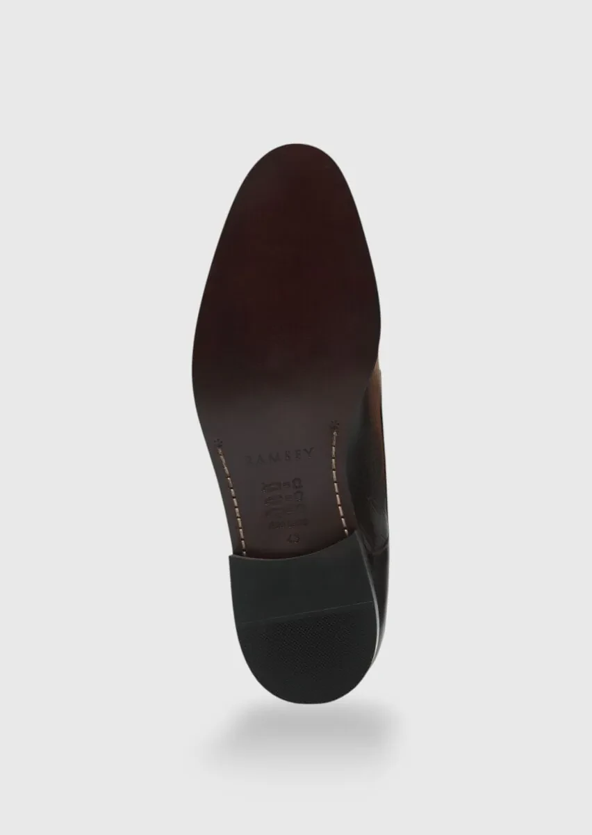 Brown Leather Classical Shoes - 4