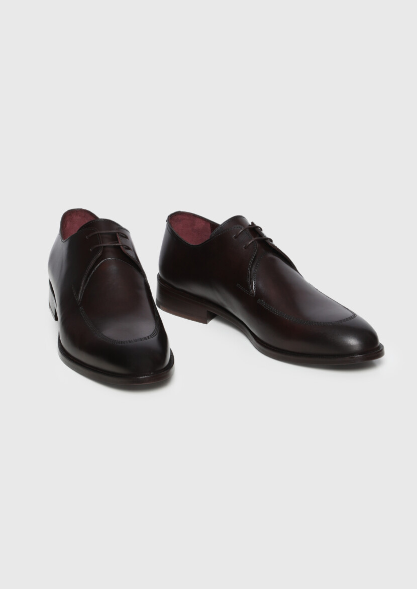 Brown Leather Classical Shoes - 3