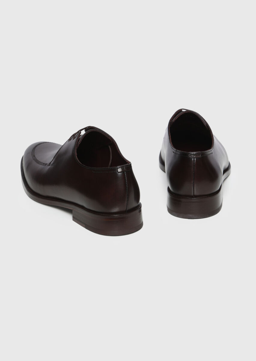 Brown Leather Classical Shoes - 5
