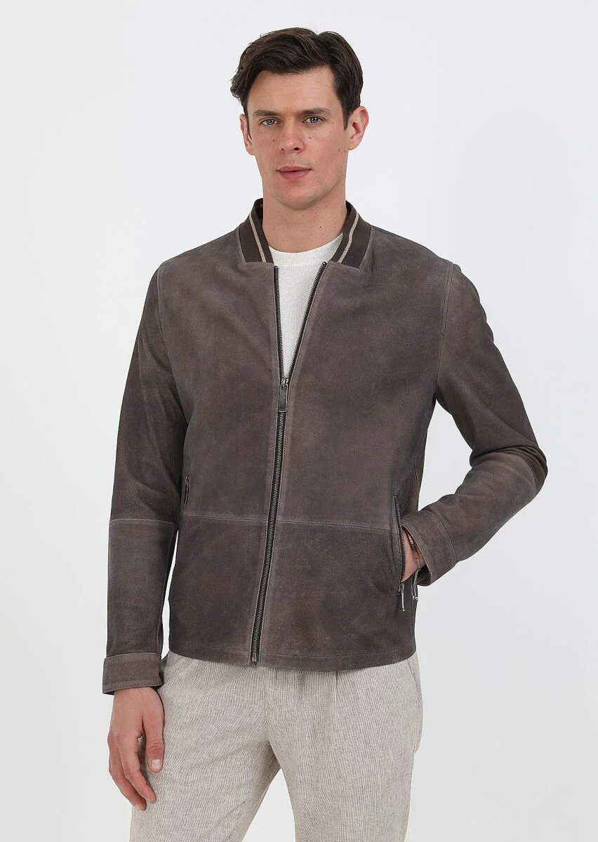 Brown Leather Leather Coat - 2
