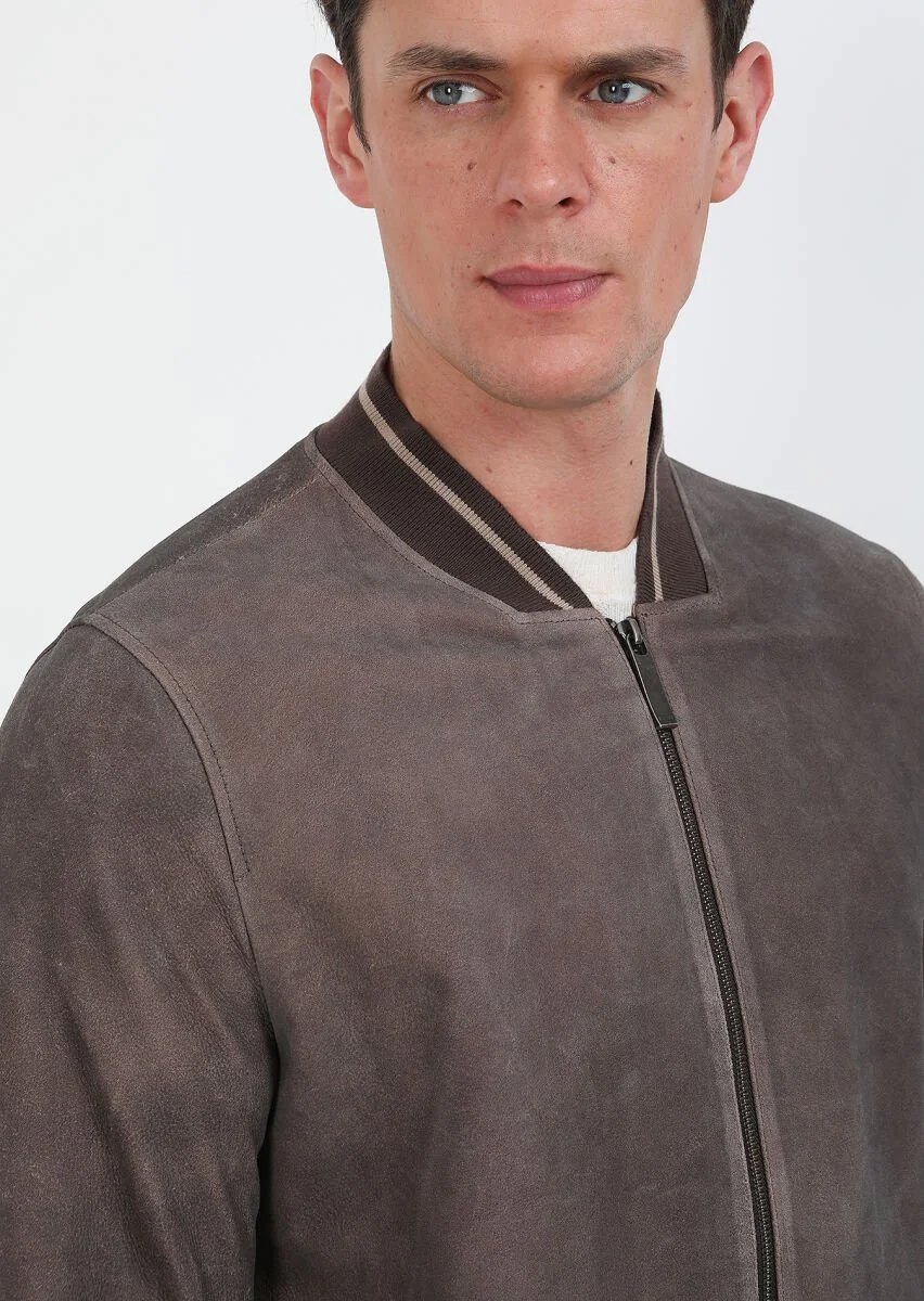 Brown Leather Leather Coat - 3
