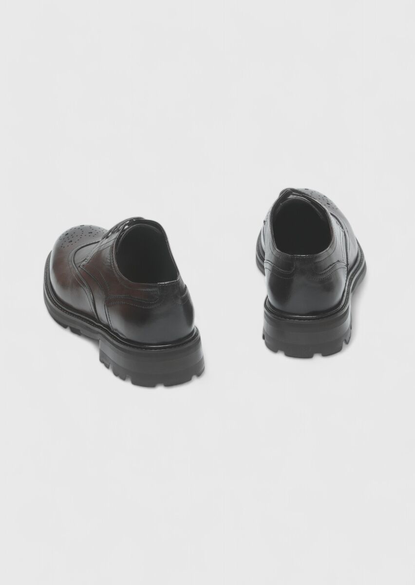 Brown Leather Shoes - 5