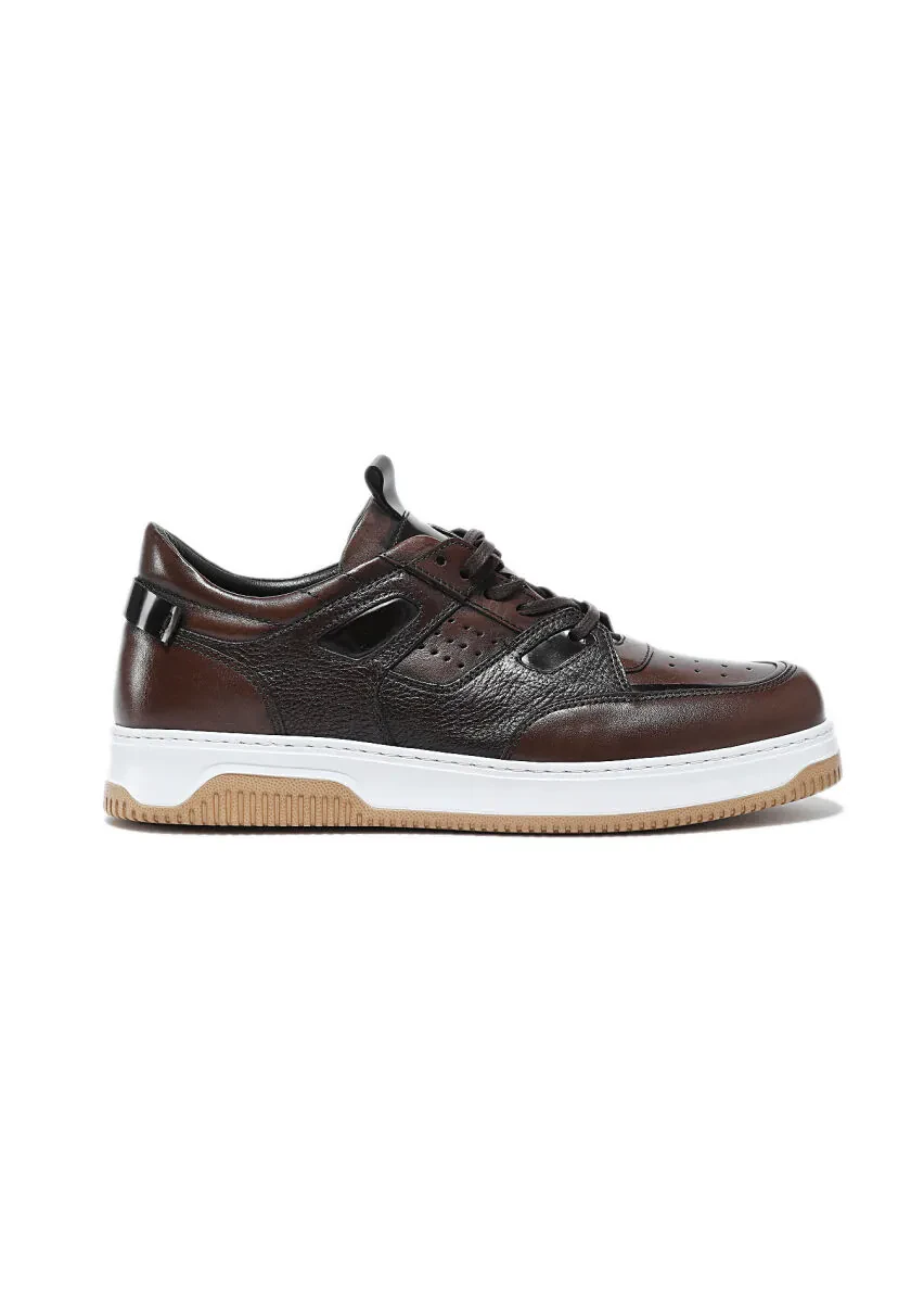 Brown Leather Sneaker - 1