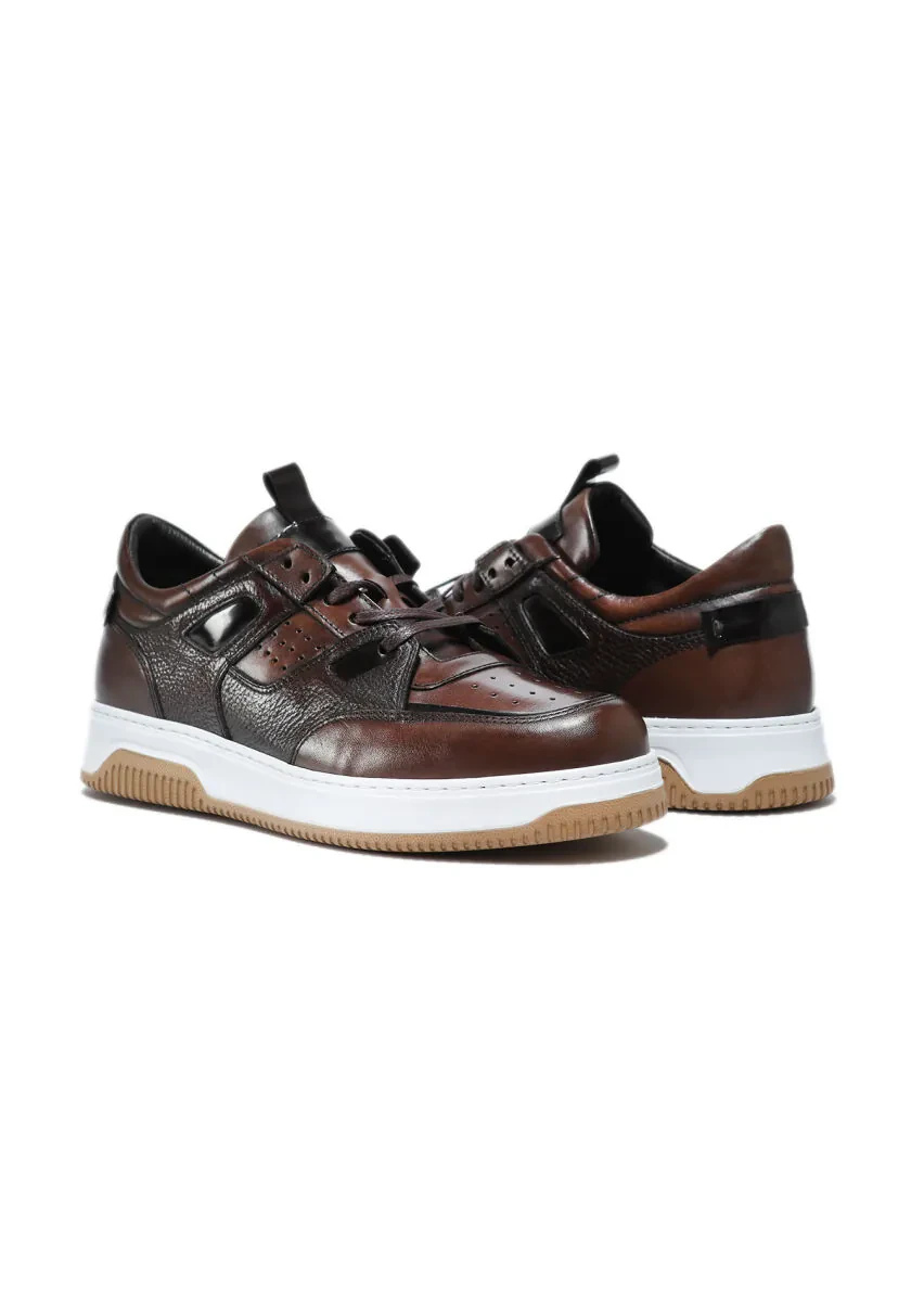 Brown Leather Sneaker - 3
