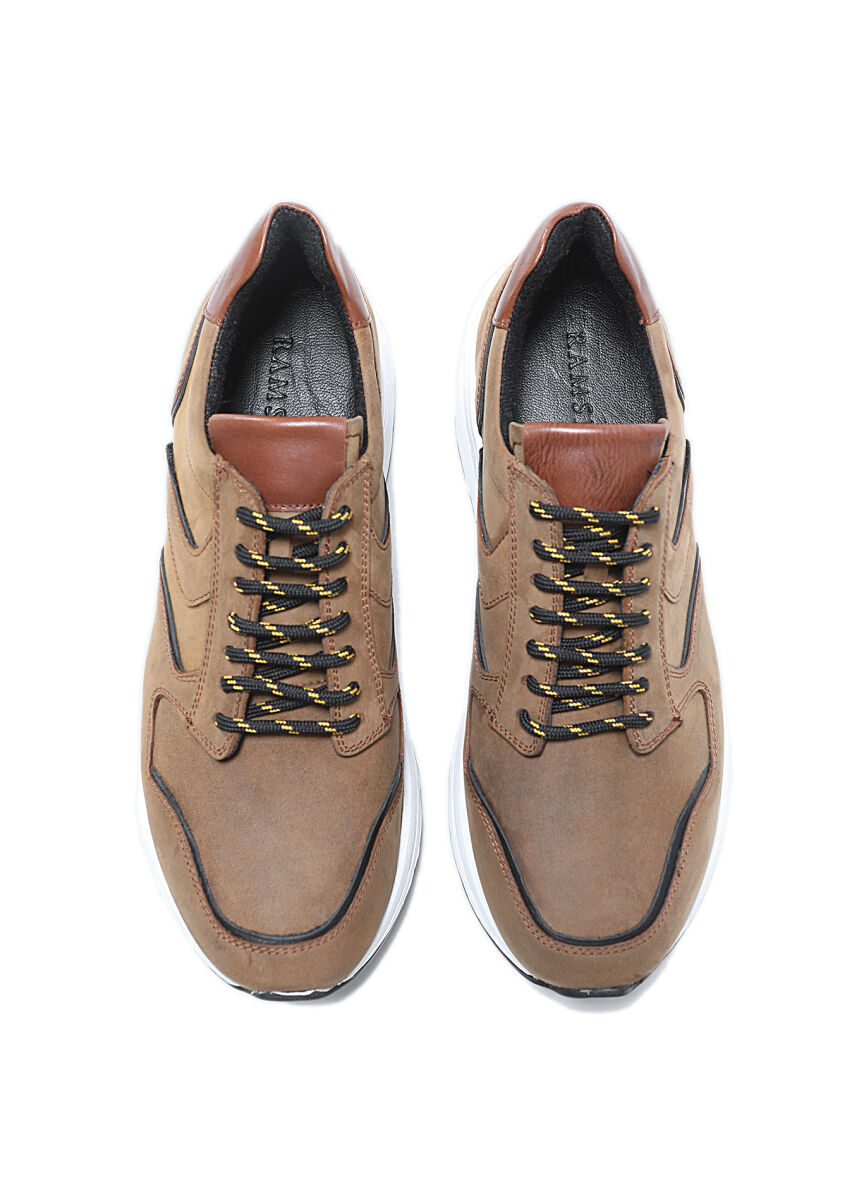 Brown Leather Sneaker - 5