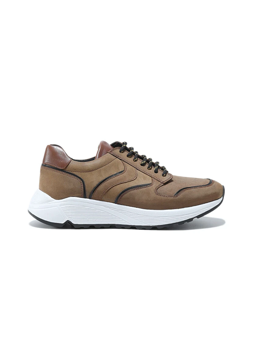 Brown Leather Sneaker - 1