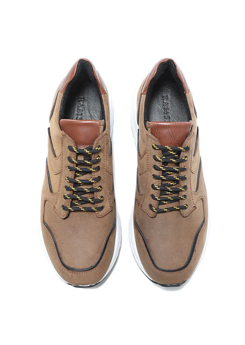 Brown Leather Sneaker - 5