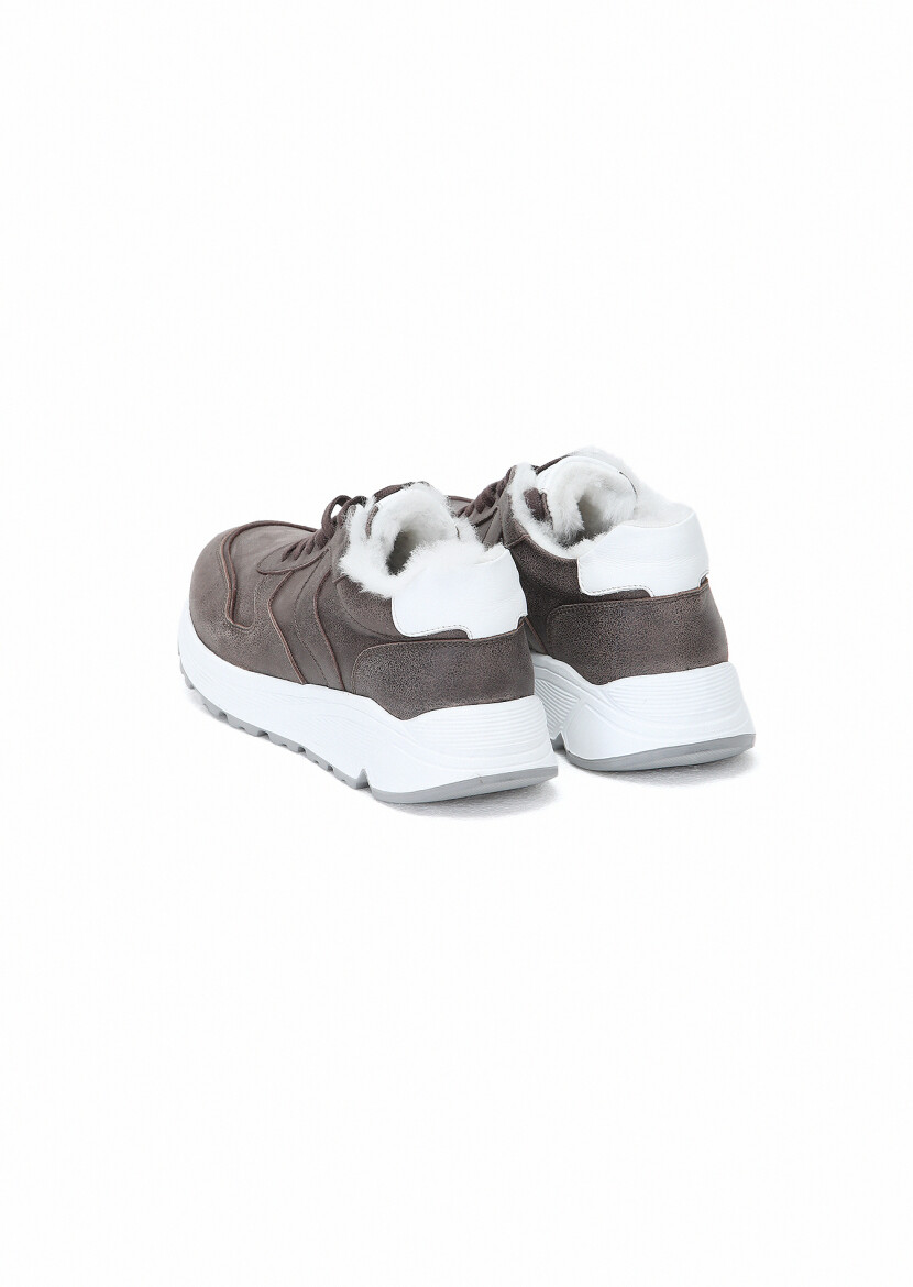 Brown Leather Sneaker - 3