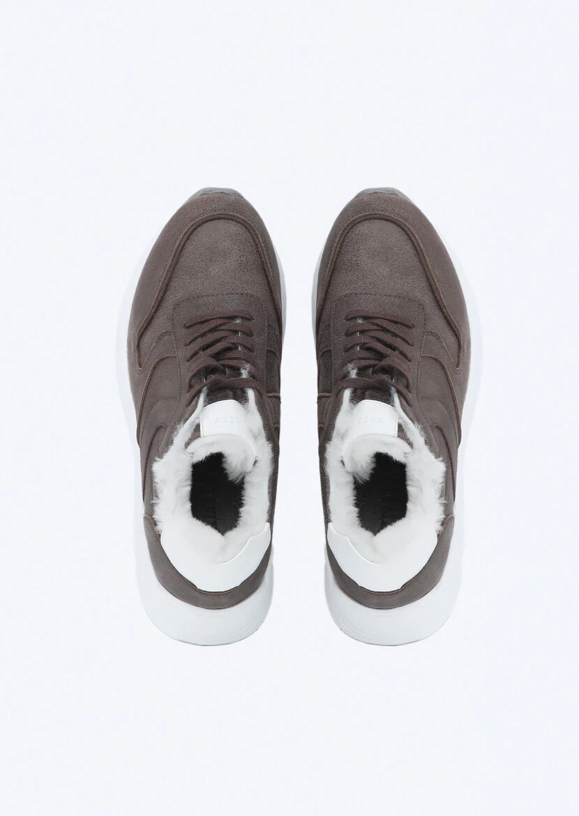Brown Leather Sneaker - 6
