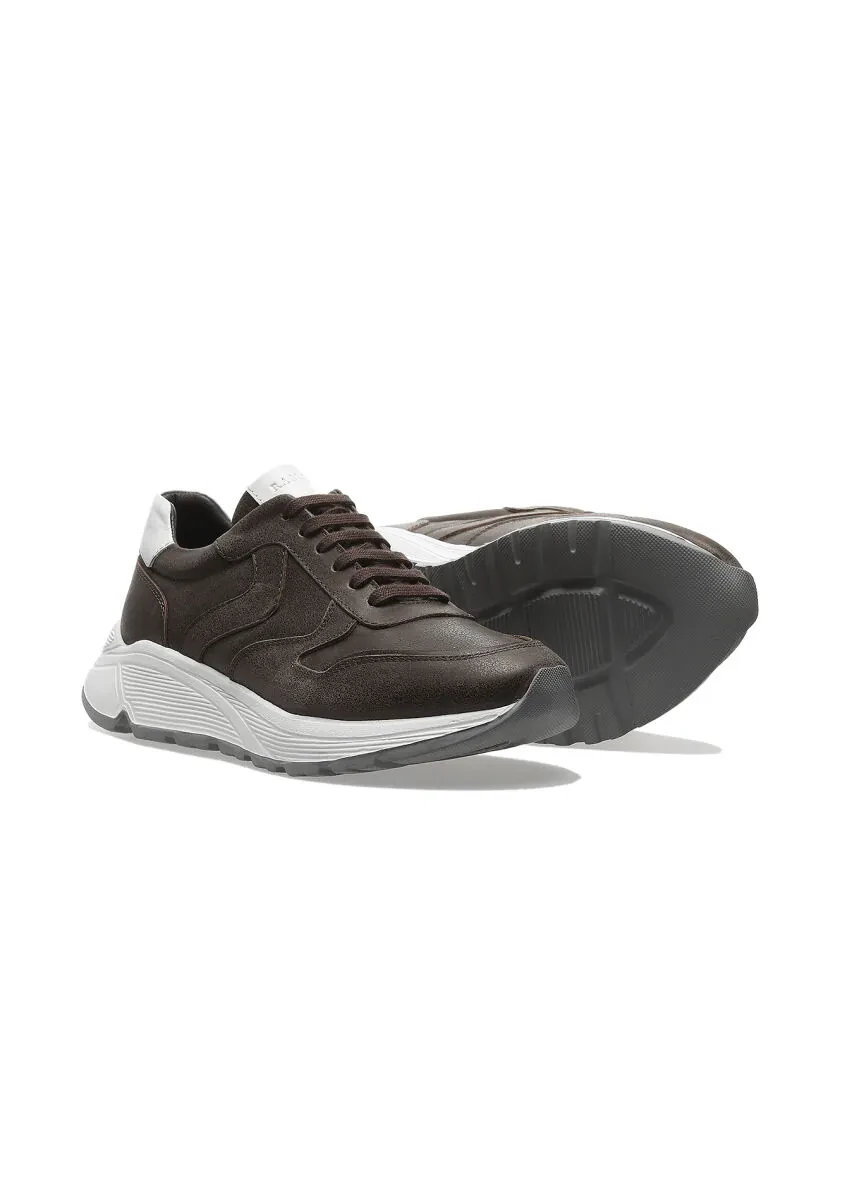 Brown Leather Sneaker - 3