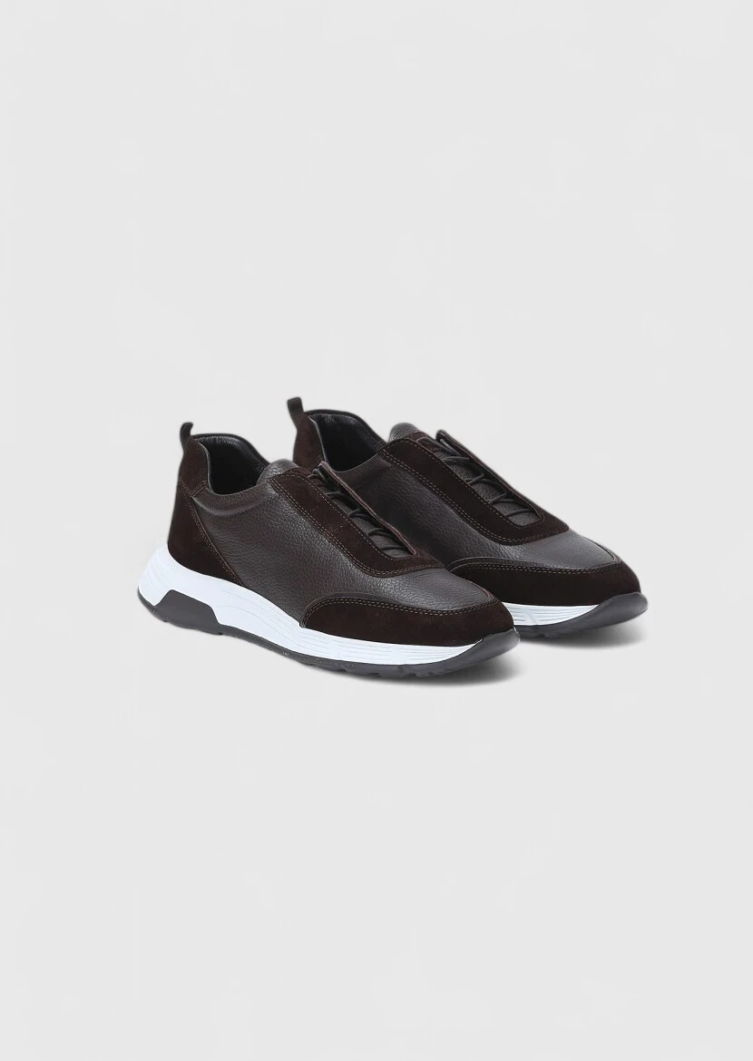 Brown Leather Sneaker - RAMSEY