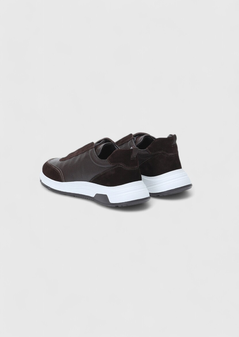 Brown Leather Sneaker - 4