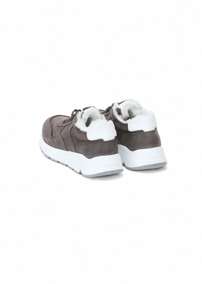 Brown Leather Sport Sneaker - 4