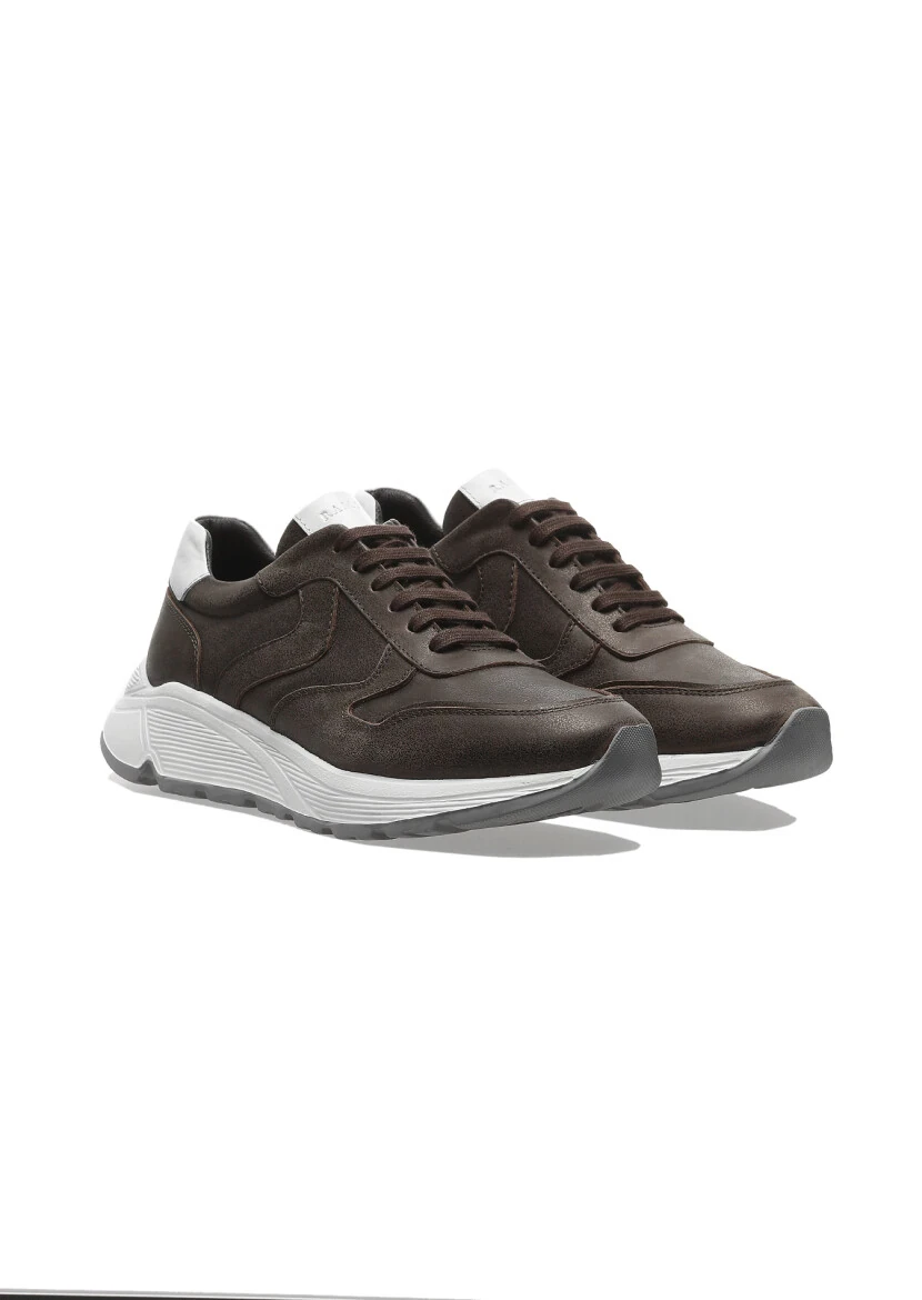 Brown Leather Sport Sneaker - 2