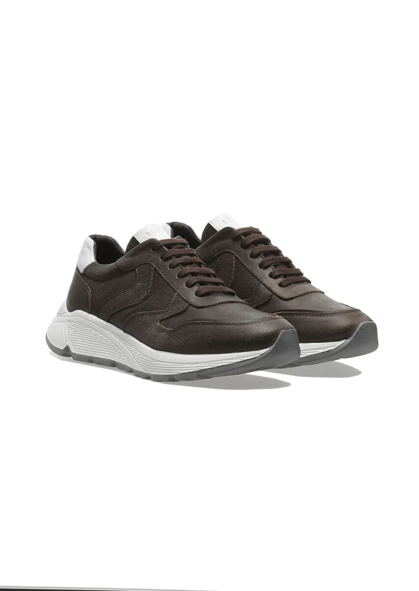 Brown Leather Sport Sneaker - 2