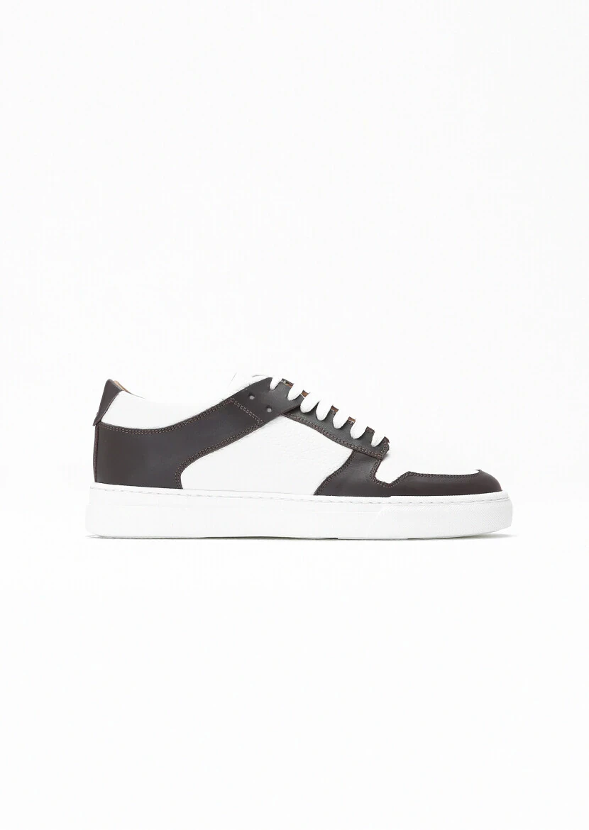 Brown Leather Sport Sneaker - 1