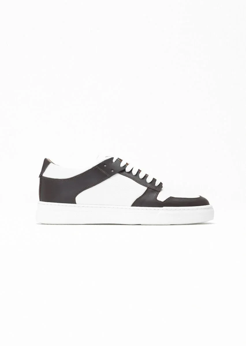 Brown Leather Sport Sneaker - 1