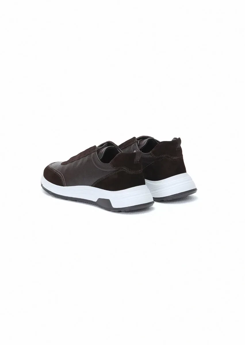 Brown Leather Sport Sneaker - 4
