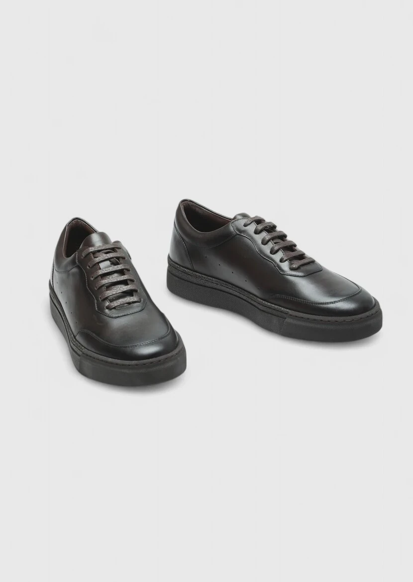 Brown Leather Sport Sneaker - 3