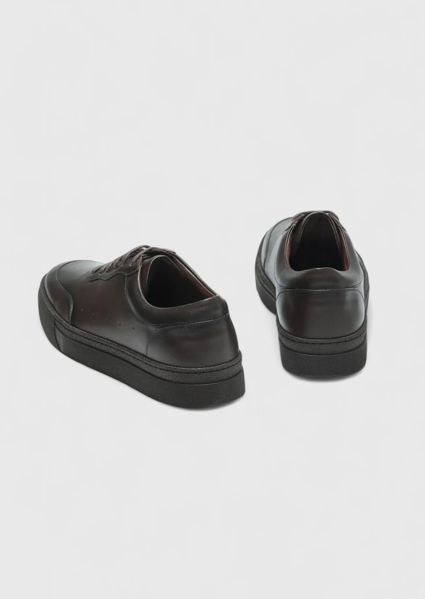 Brown Leather Sport Sneaker - 5