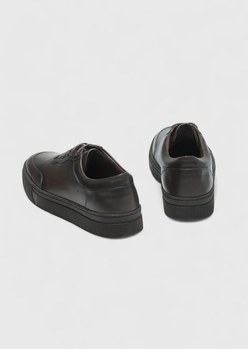 Brown Leather Sport Sneaker - 5