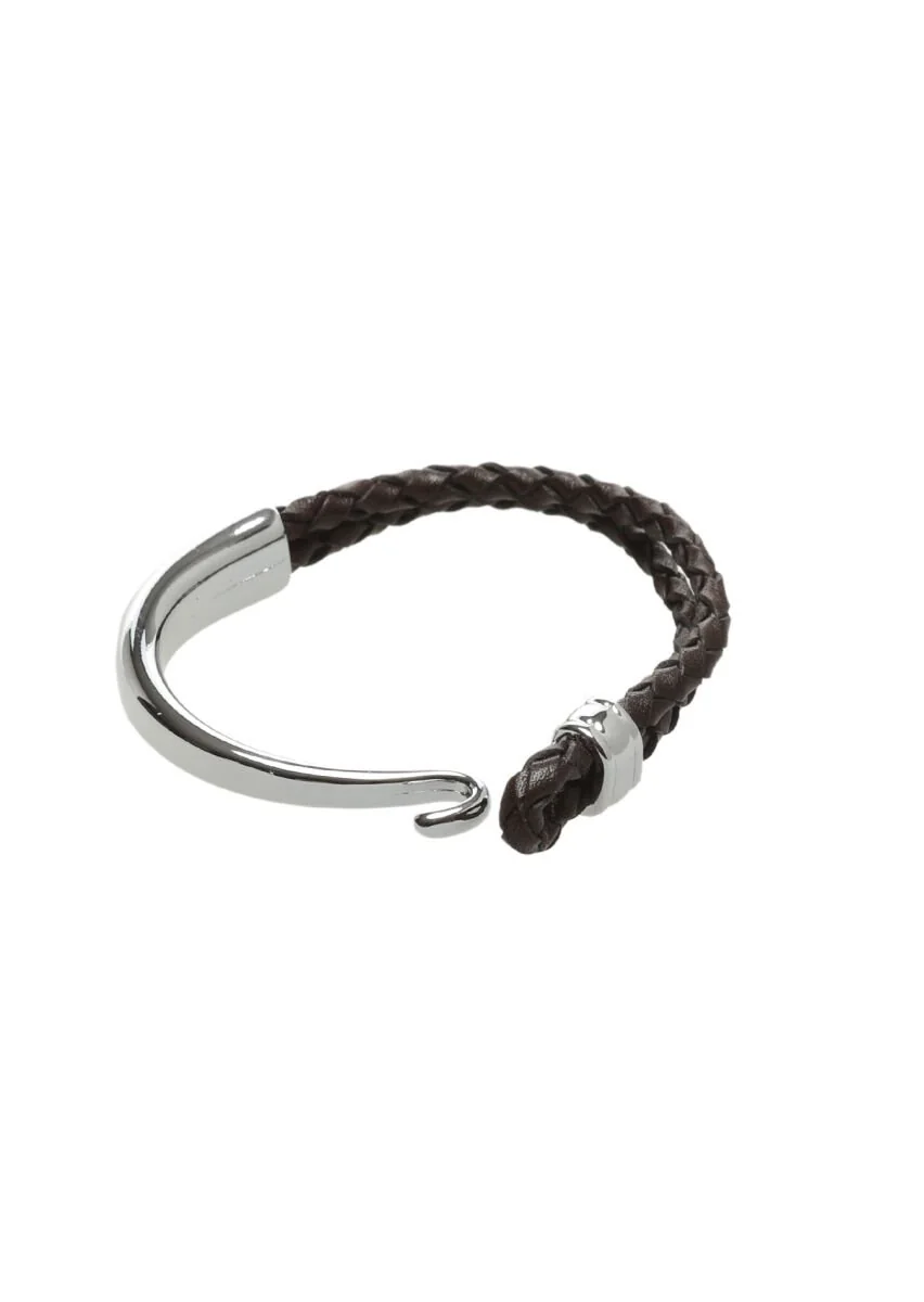 Brown Leather Wristband - 2