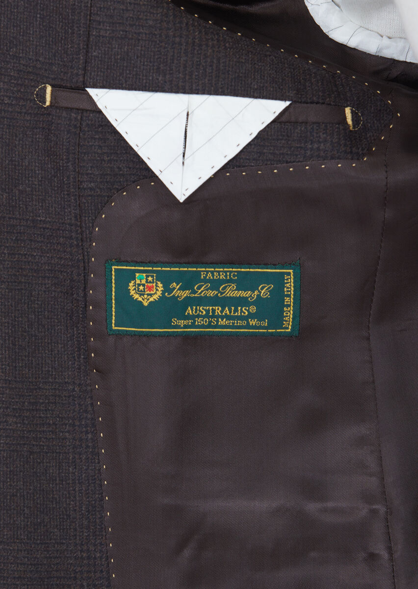 Brown Patterned Regular Fit 100% Wool Jacket - 6