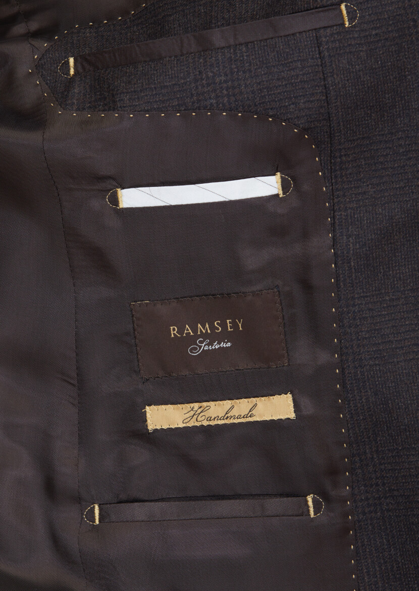 Brown Patterned Regular Fit 100% Wool Jacket - 7