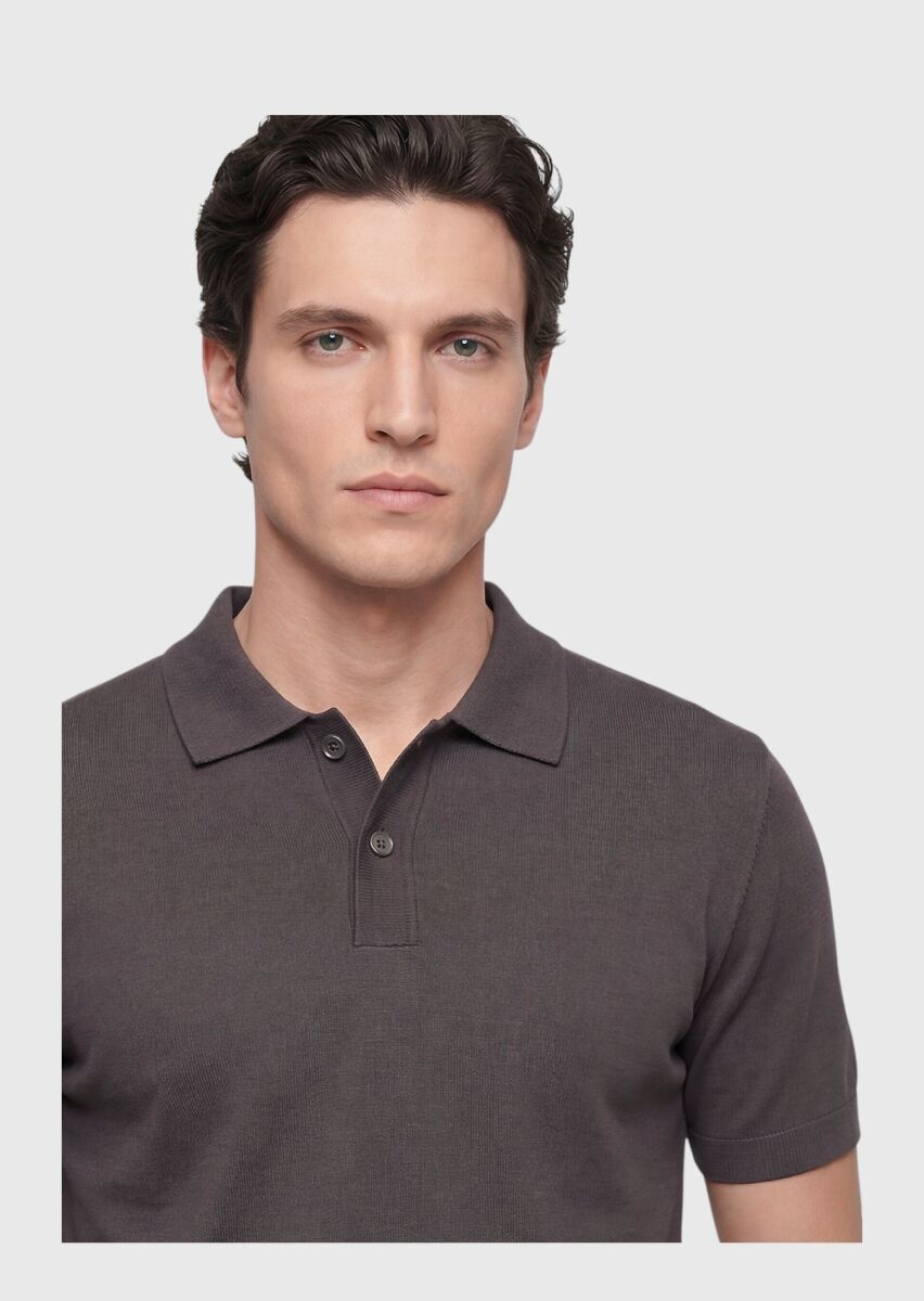 Brown Plain 100% Cotton T-Shirt - 2