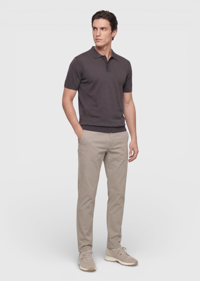 Brown Plain 100% Cotton T-Shirt - 3