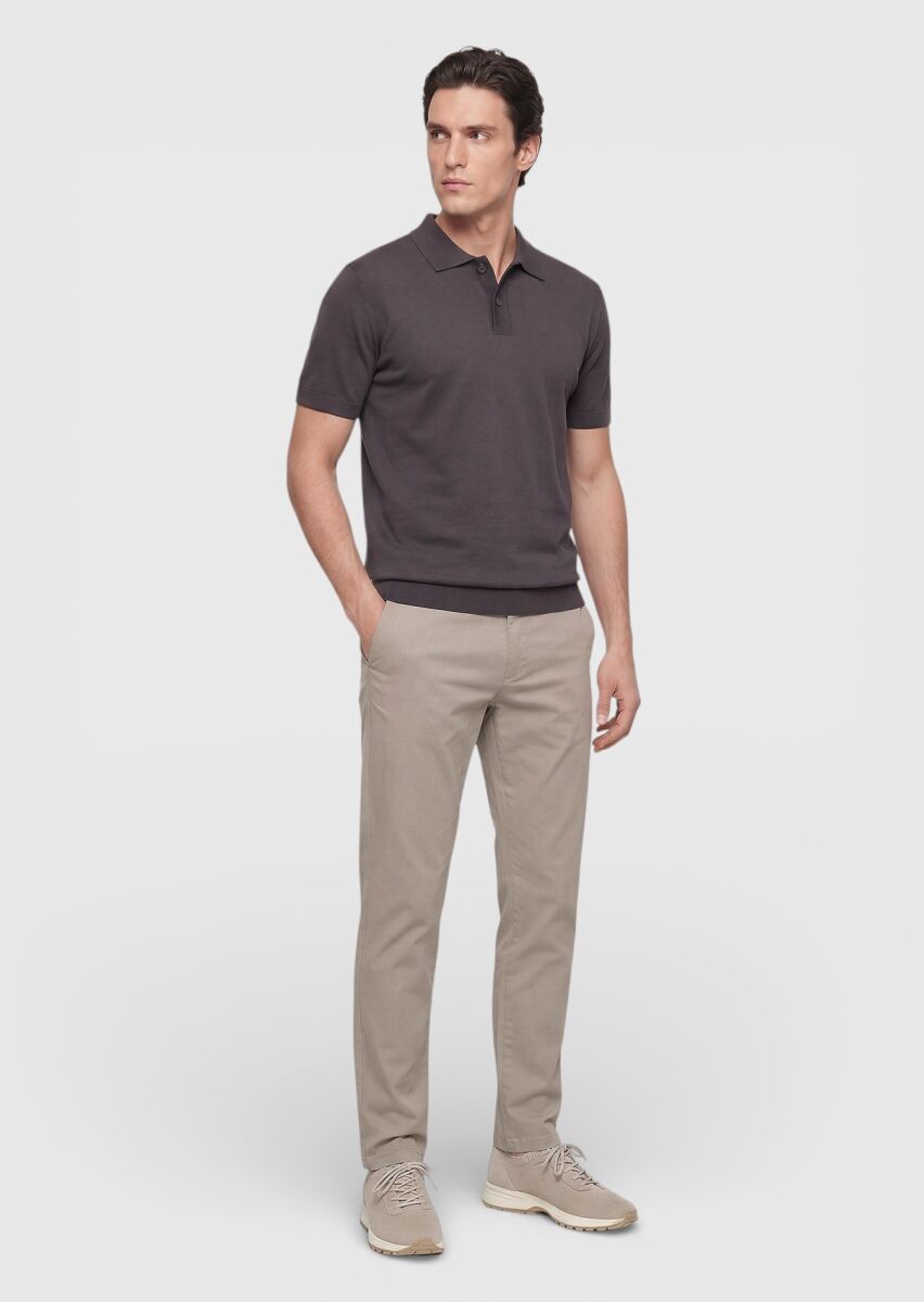 Brown Plain 100% Cotton T-Shirt - 3