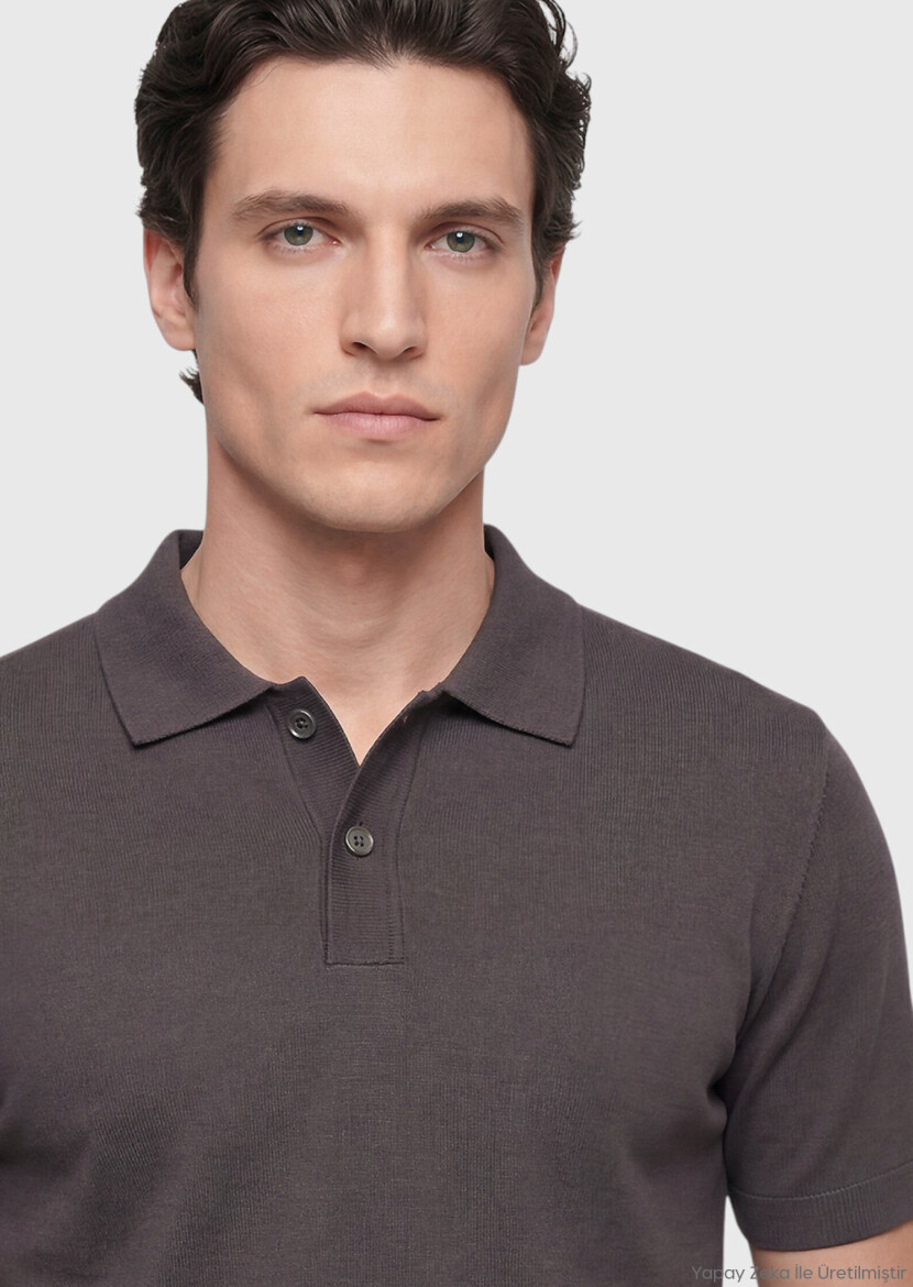 Brown Plain 100% Cotton T-Shirt - RAMSEY