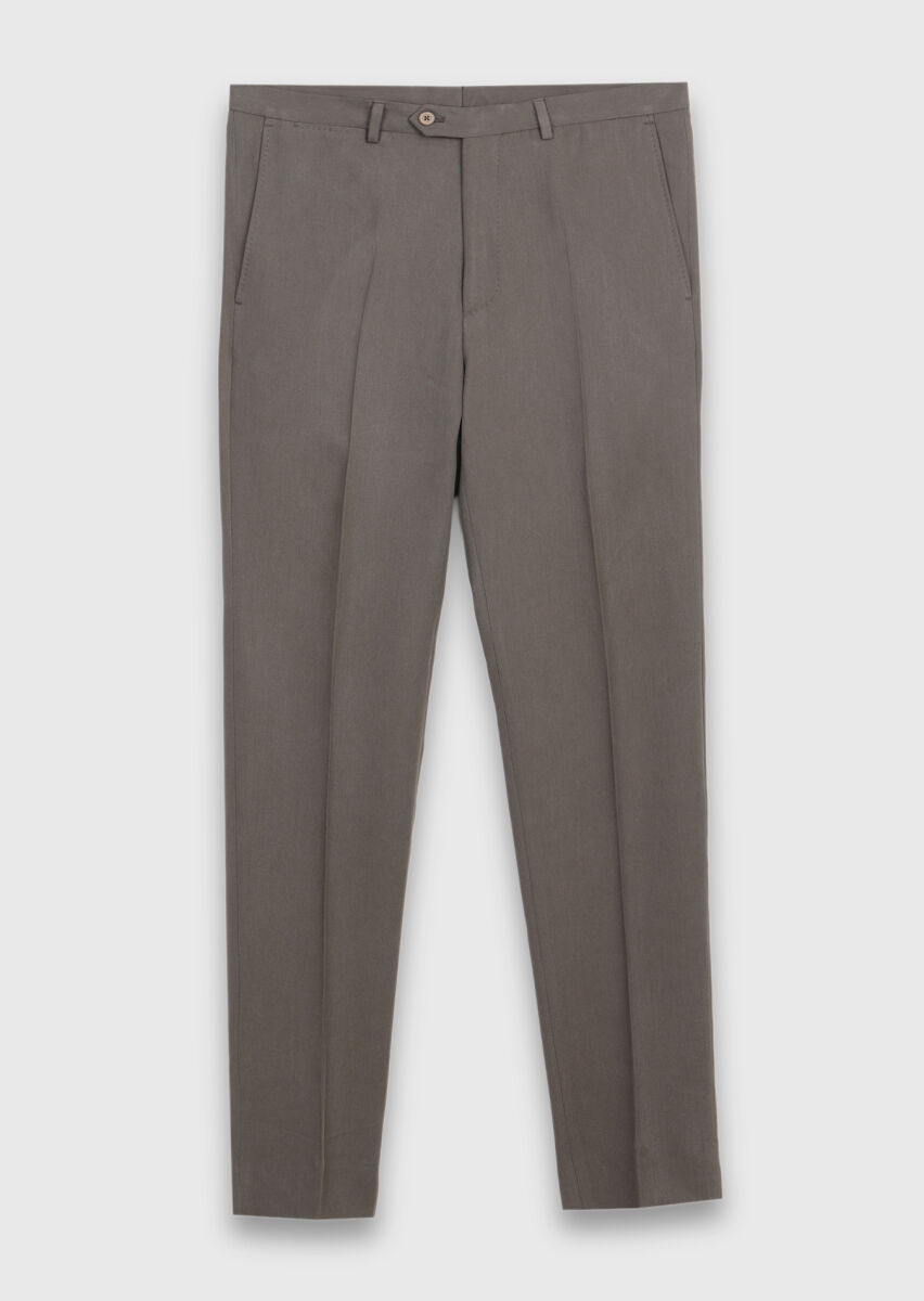 Brown Plain Zeroweight Slim Fit Suit - 6