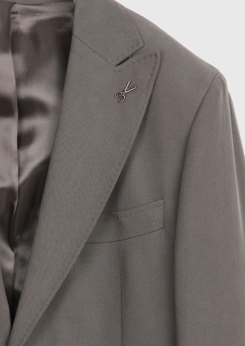 Brown Plain Zeroweight Slim Fit Suit - 7