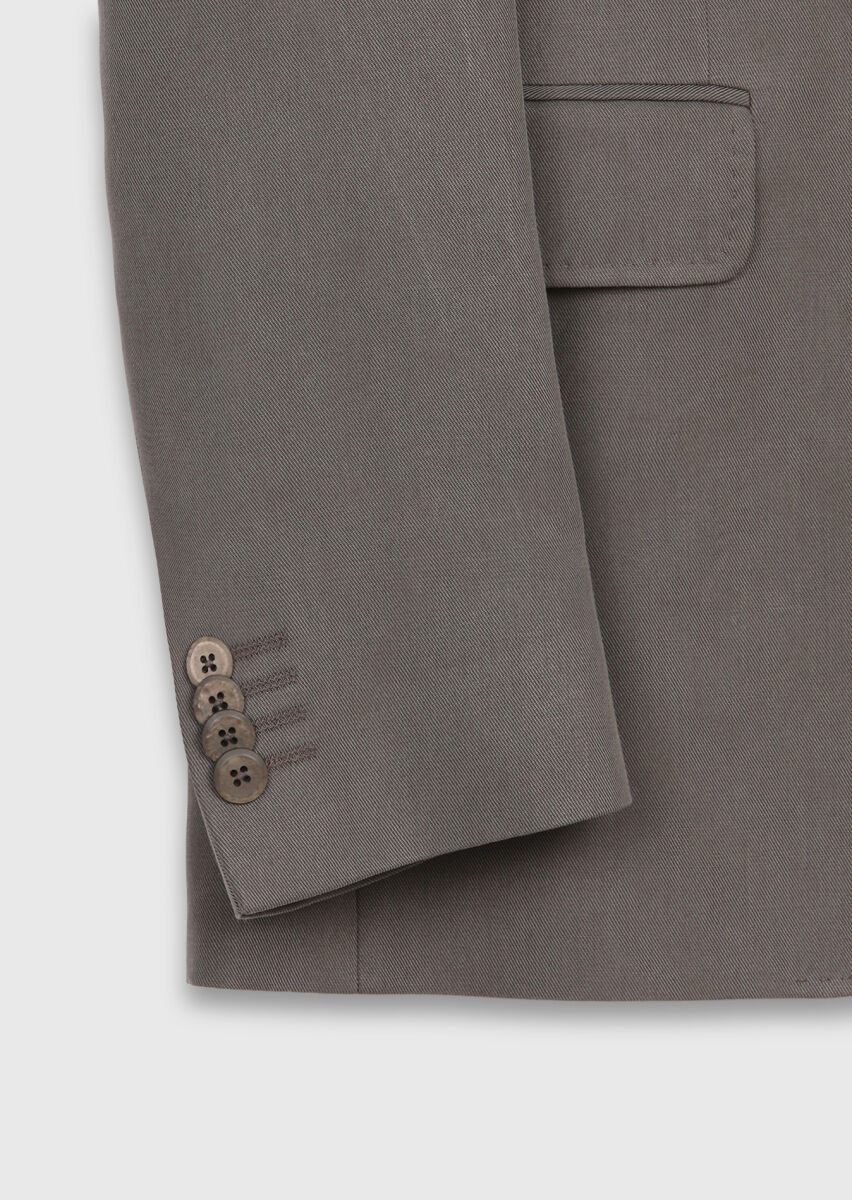 Brown Plain Zeroweight Slim Fit Suit - 8