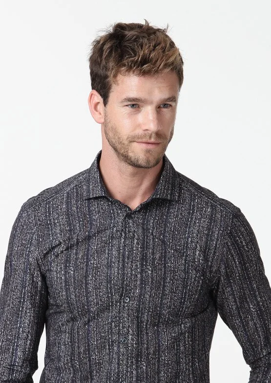 Brown Printed Fitted Fit Weaving Casual 100% Cotton Shirt - 4