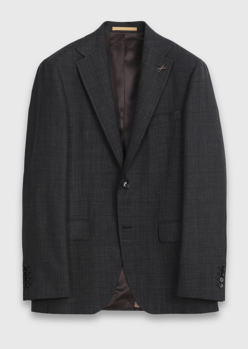 Brown Regular Fit Silk Blended Suit - 6
