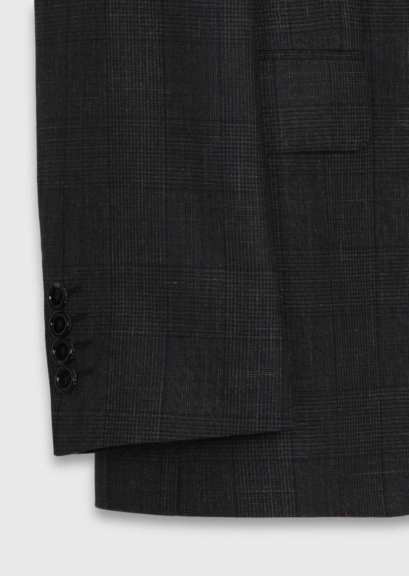 Brown Regular Fit Silk Blended Suit - 9
